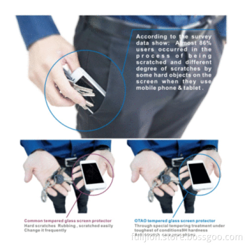 Cellphone tempered-glass screen protector with design